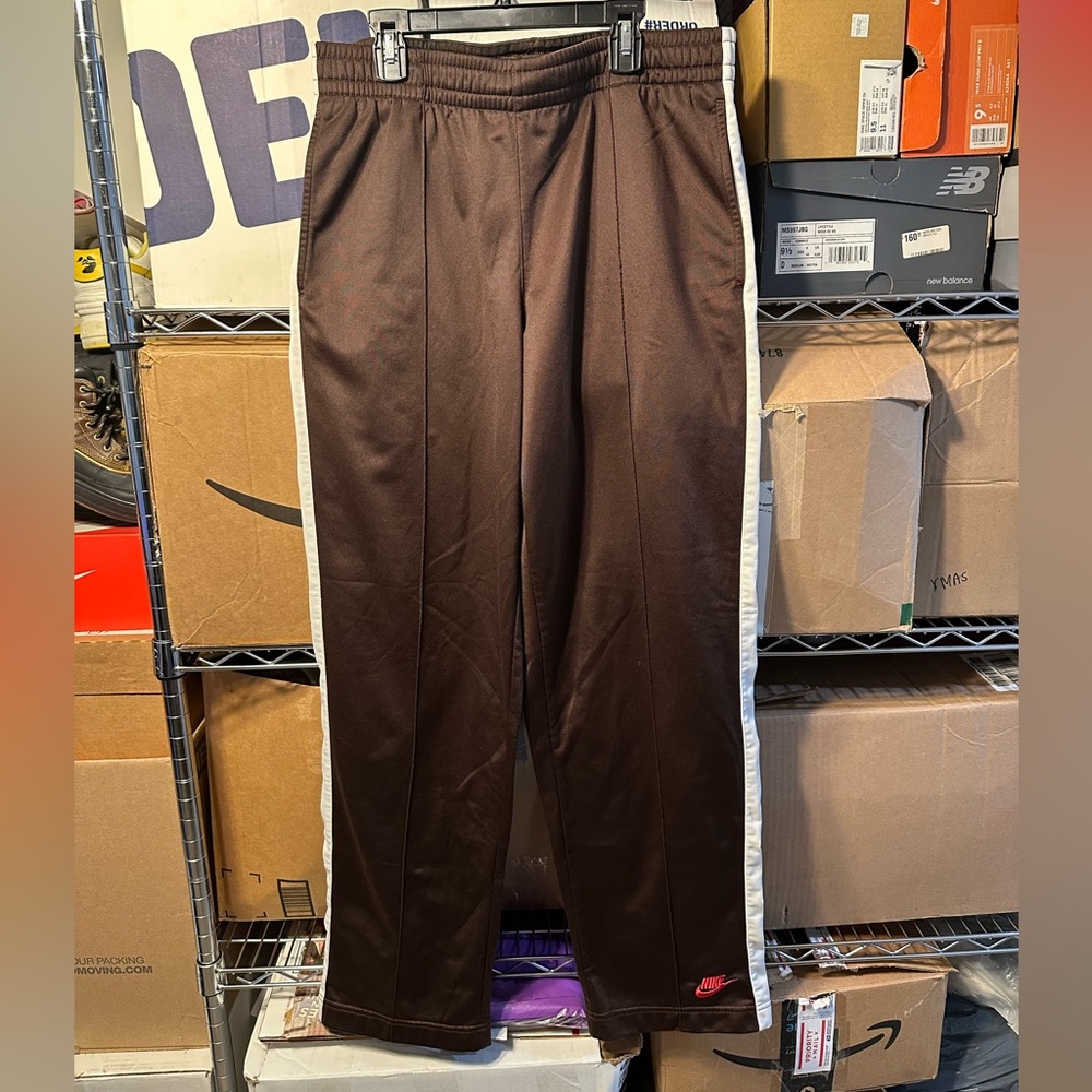 Y2K Nike Brown Sweatpants Relaxed Fit Elastic Waistband